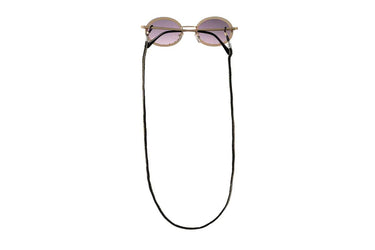 Glasses chain in black and gold (fabric / 65cm)